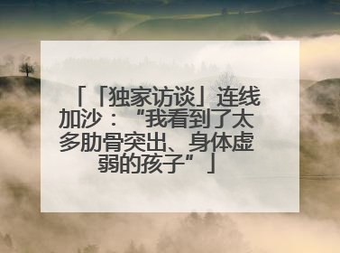 「独家访谈」连线加沙：“我看到了太多肋骨突出、身体虚弱的孩子”