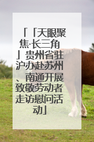 「天眼聚焦·长三角」贵州省驻沪办赴苏州、南通开展致敬劳动者走访慰问活动
