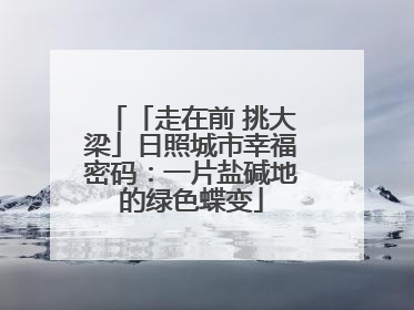 「走在前 挑大梁」日照城市幸福密码：一片盐碱地的绿色蝶变