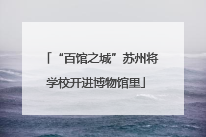 “百馆之城”苏州将学校开进博物馆里