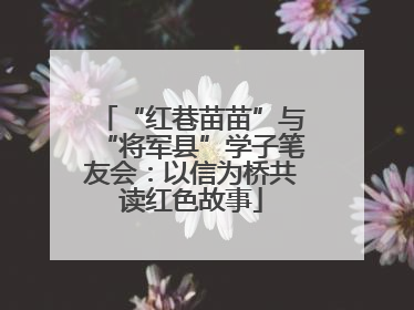 “红巷苗苗”与“将军县”学子笔友会：以信为桥共读红色故事