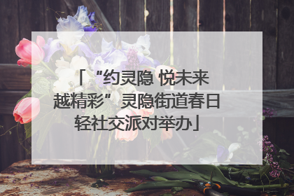 “约灵隐 悦未来 越精彩”灵隐街道春日轻社交派对举办