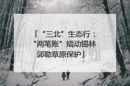 “三北”生态行：“两笔账”撬动锡林郭勒草原保护