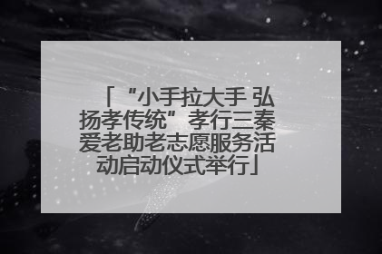 “小手拉大手 弘扬孝传统”孝行三秦爱老助老志愿服务活动启动仪式举行
