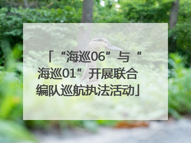 “海巡06”与“海巡01”开展联合编队巡航执法活动