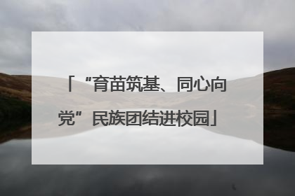 “育苗筑基、同心向党”民族团结进校园