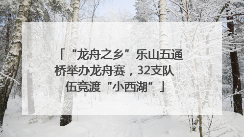 “龙舟之乡”乐山五通桥举办龙舟赛，32支队伍竞渡“小西湖”