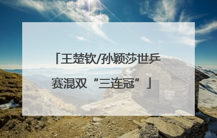 王楚钦/孙颖莎世乒赛混双“三连冠”