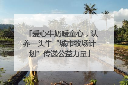 爱心牛奶暖童心，认养一头牛“城市牧场计划”传递公益力量