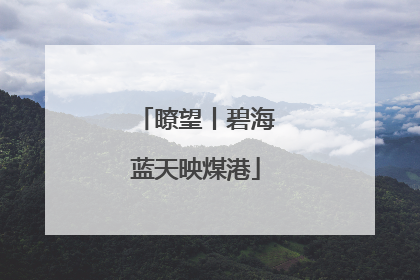 瞭望丨碧海蓝天映煤港