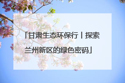 甘肃生态环保行丨探索兰州新区的绿色密码