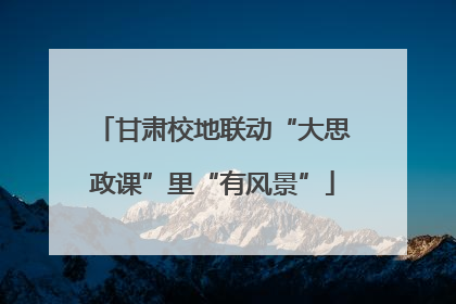 甘肃校地联动“大思政课”里“有风景”