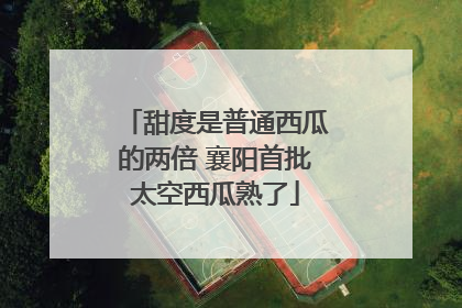 甜度是普通西瓜的两倍 襄阳首批太空西瓜熟了