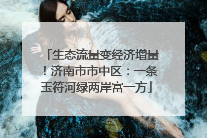 生态流量变经济增量！济南市市中区：一条玉符河绿两岸富一方