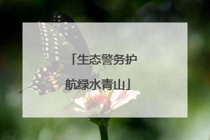 生态警务护航绿水青山