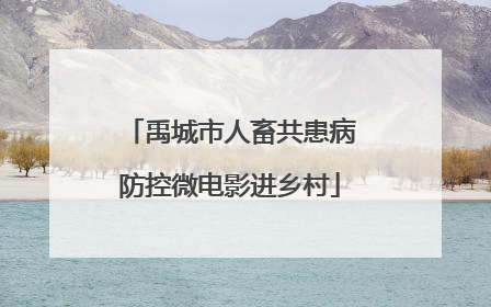 禹城市人畜共患病防控微电影进乡村