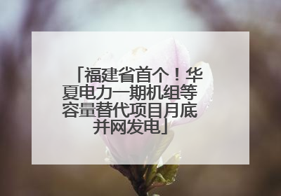 福建省首个！华夏电力一期机组等容量替代项目月底并网发电
