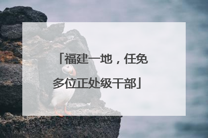 福建一地，任免多位正处级干部