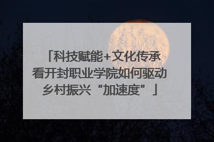 科技赋能+文化传承 看开封职业学院如何驱动乡村振兴“加速度”