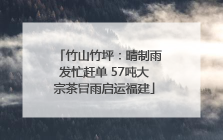 竹山竹坪：晴制雨发忙赶单 57吨大宗茶冒雨启运福建