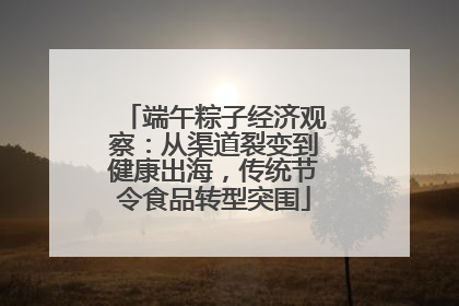 端午粽子经济观察：从渠道裂变到健康出海，传统节令食品转型突围