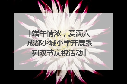 端午情浓，爱满六一 成都少城小学开展系列双节庆祝活动