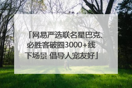 网易严选联名星巴克、必胜客破圈3000+线下场景 倡导人宠友好