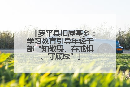 罗平县旧屋基乡：学习教育引导年轻干部“知敬畏、存戒惧、守底线”