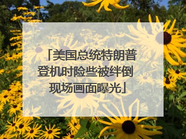 美国总统特朗普登机时险些被绊倒 现场画面曝光