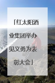 红太阳酒业集团举办见义勇为表彰大会