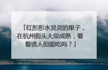红彤彤水灵灵的果子，在杭州街头大量成熟，看着诱人但能吃吗？