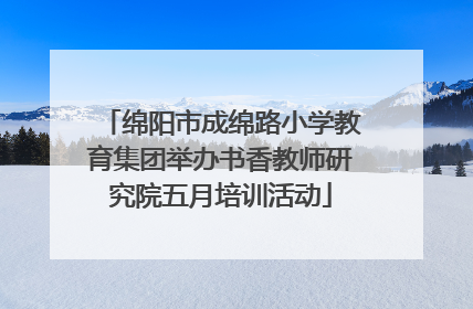 绵阳市成绵路小学教育集团举办书香教师研究院五月培训活动