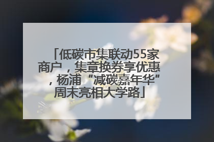 低碳市集联动55家商户，集章换券享优惠，杨浦“减碳嘉年华”周末亮相大学路