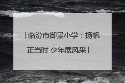 临汾市御景小学：扬帆正当时 少年展风采
