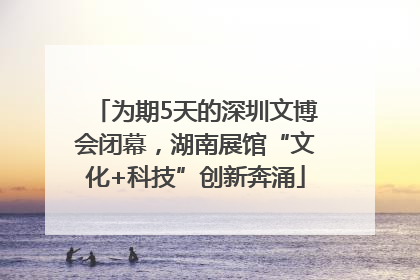 为期5天的深圳文博会闭幕，湖南展馆“文化+科技”创新奔涌