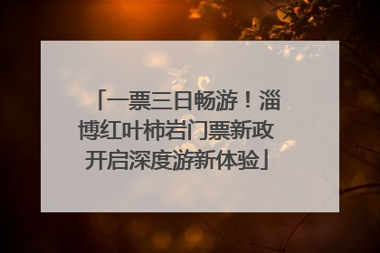 一票三日畅游！淄博红叶柿岩门票新政开启深度游新体验