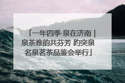 一年四季·泉在济南｜泉茶雅韵共芬芳 趵突泉名泉茗茶品鉴会举行