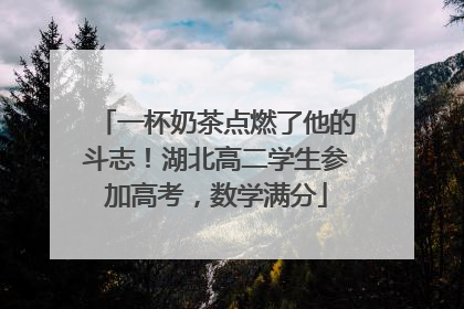 一杯奶茶点燃了他的斗志！湖北高二学生参加高考，数学满分