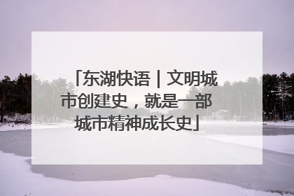 东湖快语｜文明城市创建史，就是一部城市精神成长史