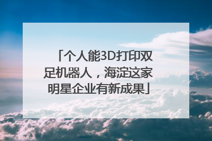 个人能3D打印双足机器人，海淀这家明星企业有新成果