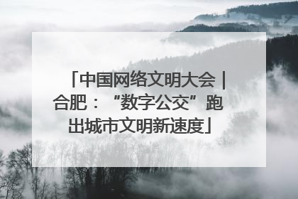 中国网络文明大会｜合肥：“数字公交”跑出城市文明新速度