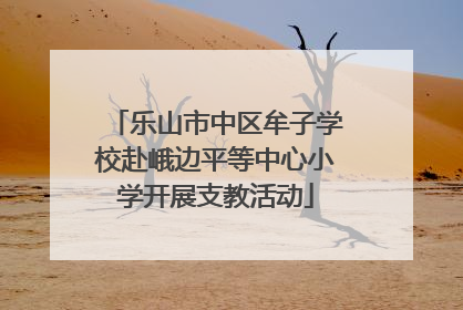 乐山市中区牟子学校赴峨边平等中心小学开展支教活动