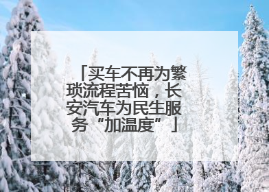 买车不再为繁琐流程苦恼，长安汽车为民生服务“加温度”
