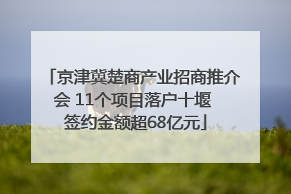 京津冀楚商产业招商推介会 11个项目落户十堰 签约金额超68亿元