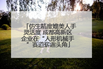 仿生精度媲美人手灵活度 成都高新区企业在“人形机械手”赛道崭露头角