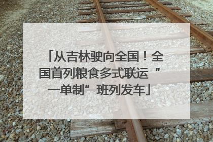 从吉林驶向全国！全国首列粮食多式联运“一单制”班列发车