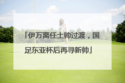 伊万离任土帅过渡，国足东亚杯后再寻新帅