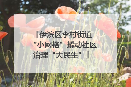 伊滨区李村街道 “小网格”撬动社区治理“大民生”