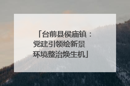 台前县侯庙镇：党建引领绘新景 环境整治焕生机