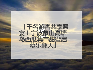 千名游客共享盛宴！宁波象山高塘岛西瓜集市甜蜜启幕乐翻天